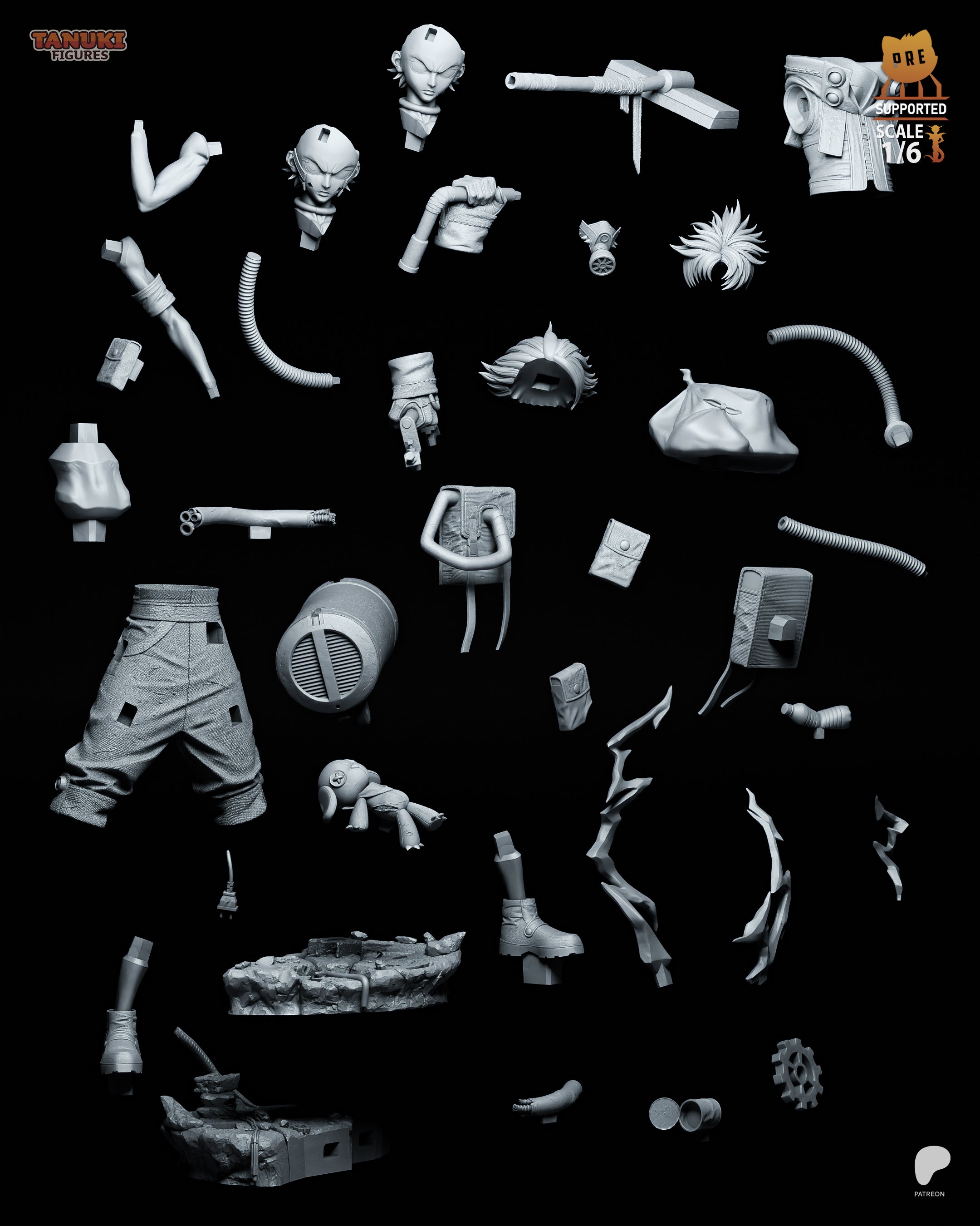 Ashen Scavenger Raider | 1/6 Unpainted Resin Kit Model