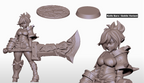Exiled Battle Maiden | 32mm and 55mm Unpainted Kit Model
