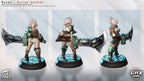 Exiled Battle Maiden | 32mm and 55mm Unpainted Kit Model