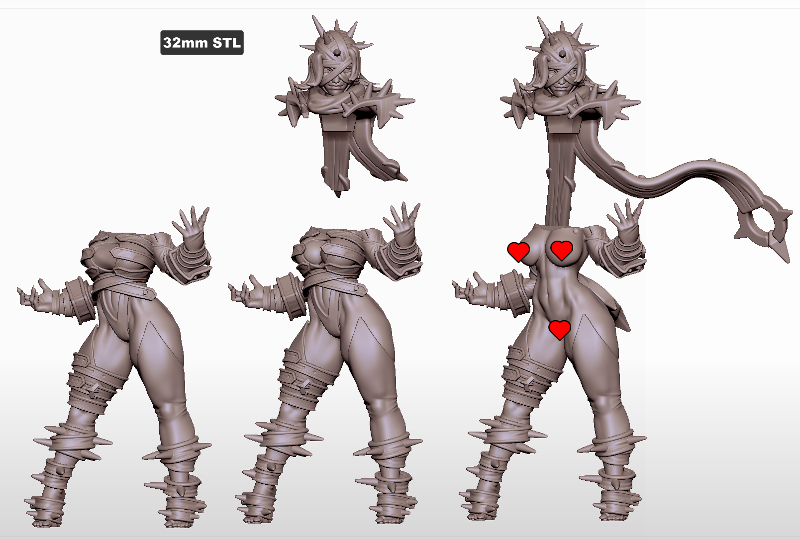 Thorned Void Enforcer | 32mm 75mm 150mm Unpainted Resin Kit Model