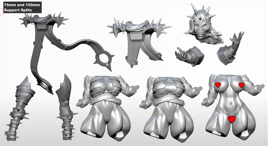 Thorned Void Enforcer | 32mm 75mm 150mm Unpainted Resin Kit Model