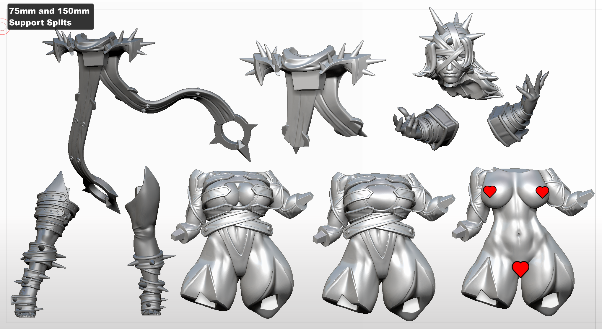 Thorned Void Enforcer | 32mm 75mm 150mm Unpainted Resin Kit Model