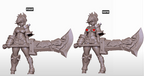 Exiled Battle Maiden | 32mm and 55mm Unpainted Kit Model