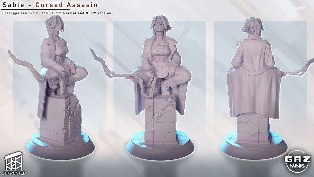 Shadow Veil Assassin | 32mm Unpainted Resin Kit Model