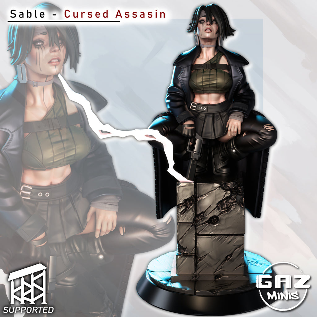 Shadow Veil Assassin | 32mm Unpainted Resin Kit Model