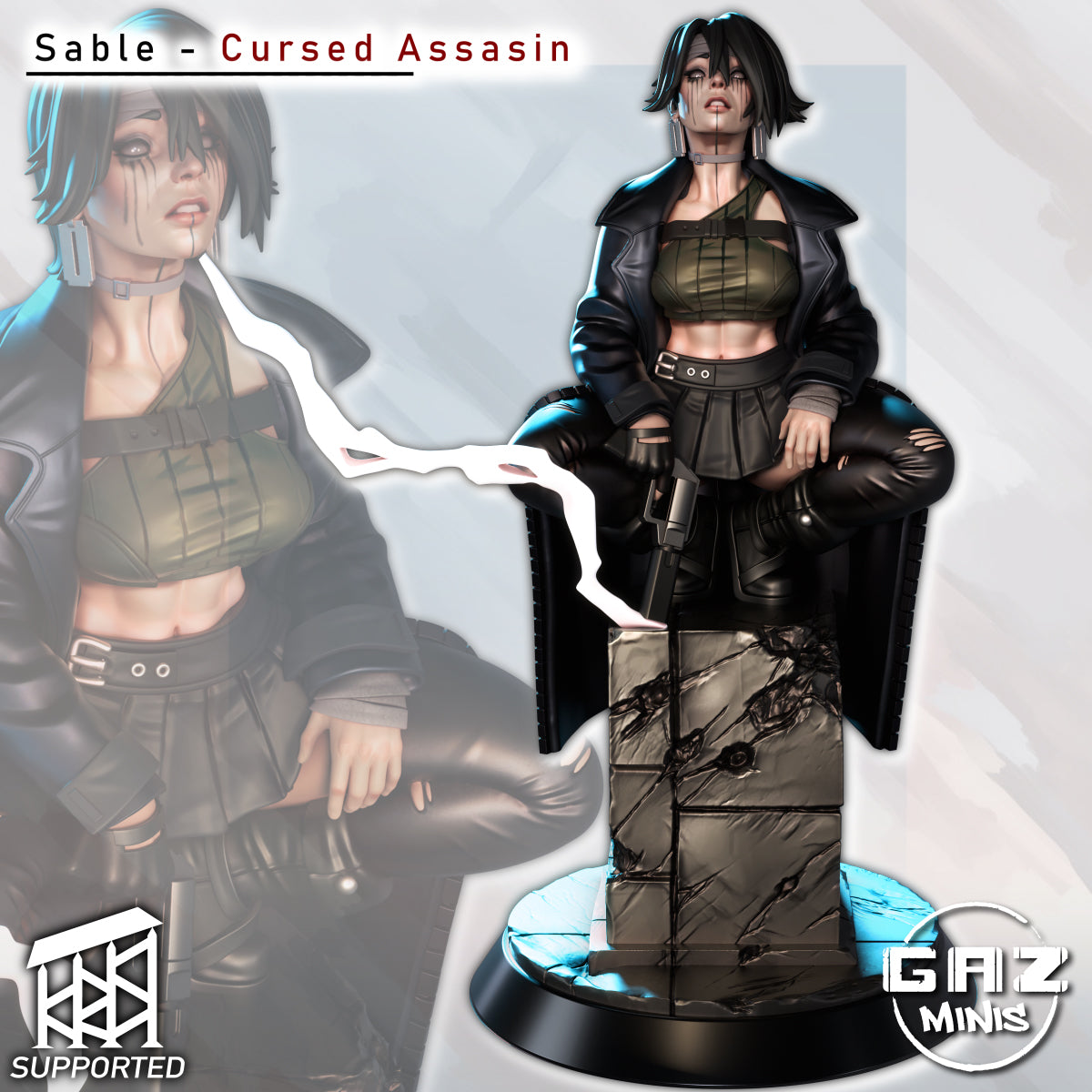 Shadow Veil Assassin | 32mm Unpainted Resin Kit Model