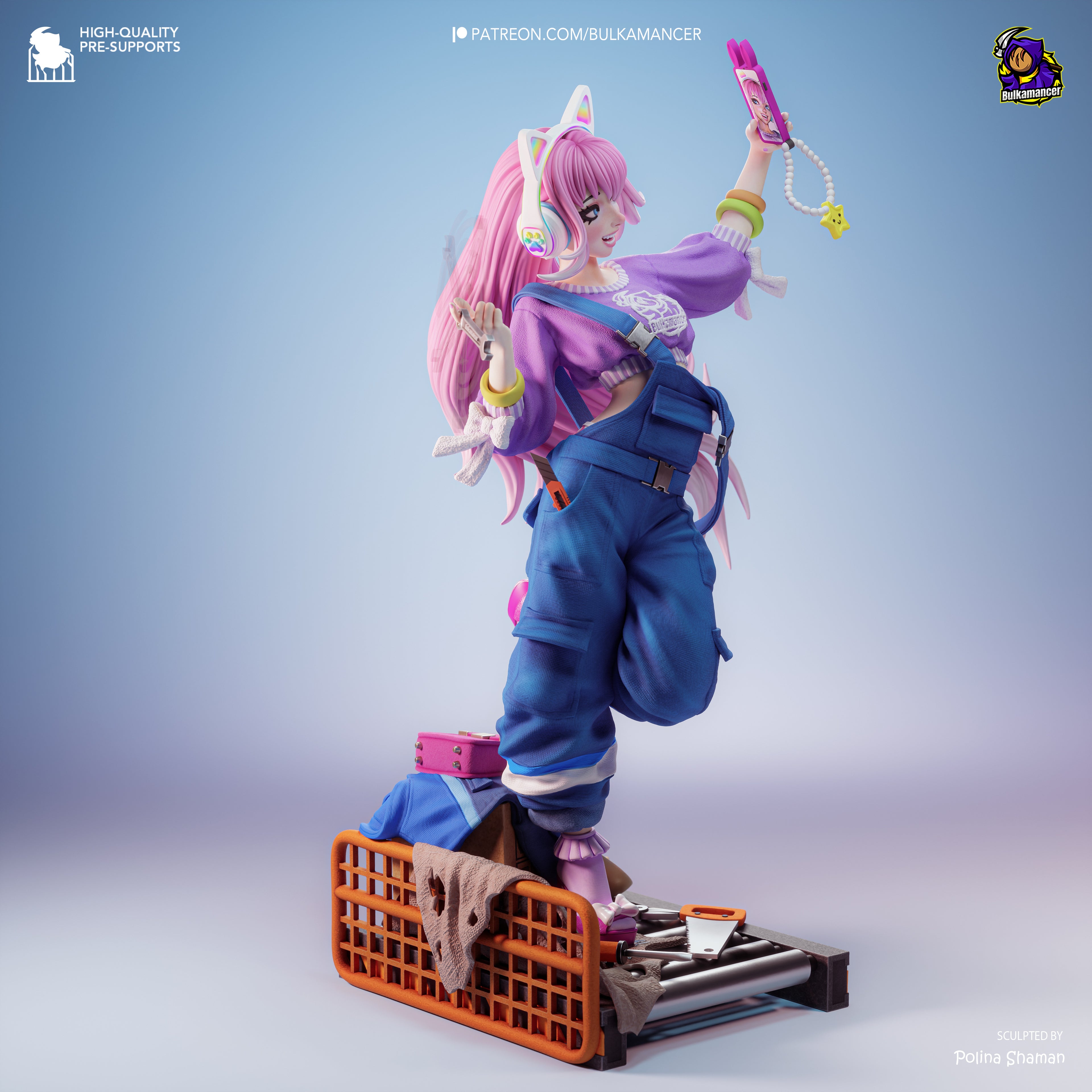 Neon Whisker Tinkeress | 1/8 Unpainted Resin Kit Model