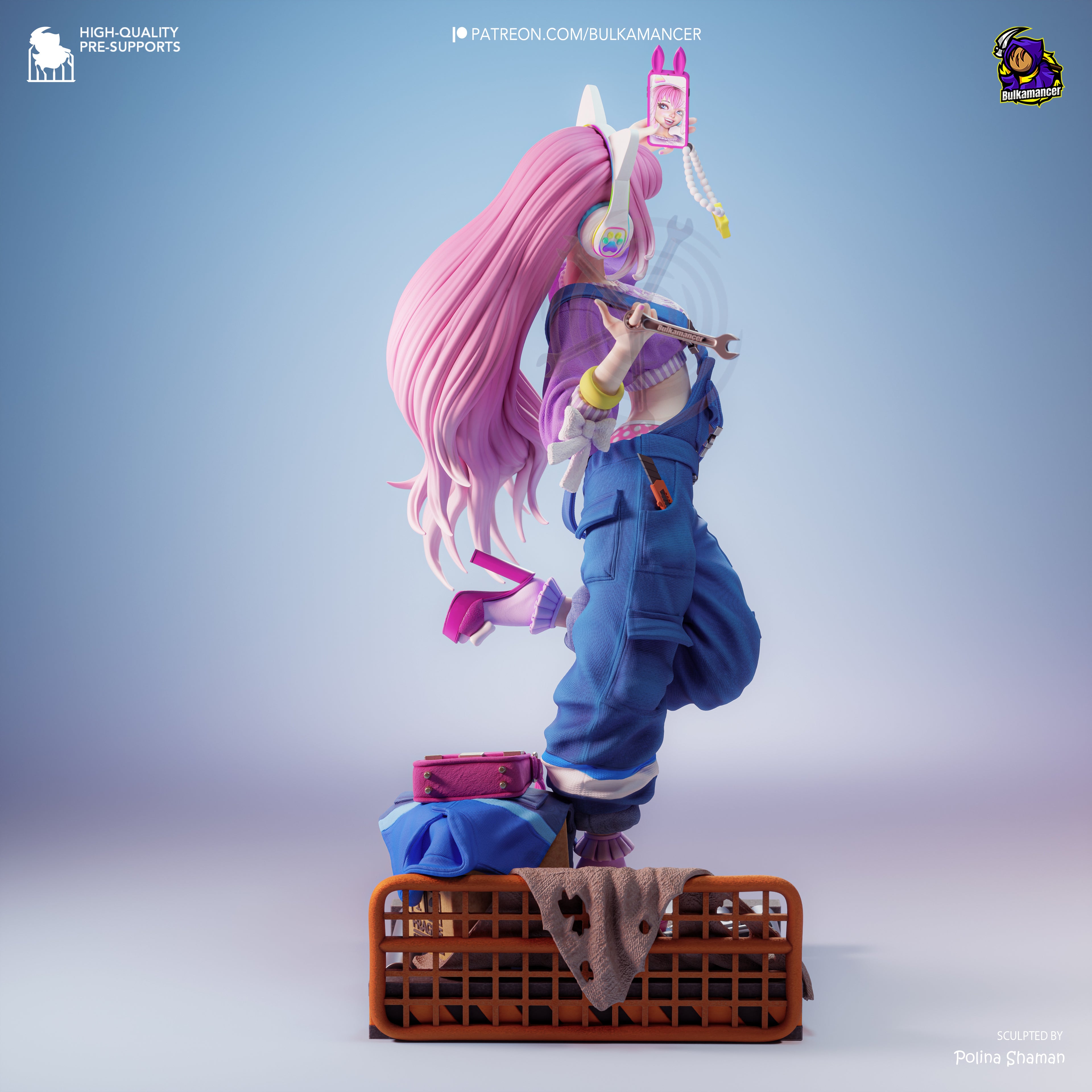 Neon Whisker Tinkeress | 1/8 Unpainted Resin Kit Model