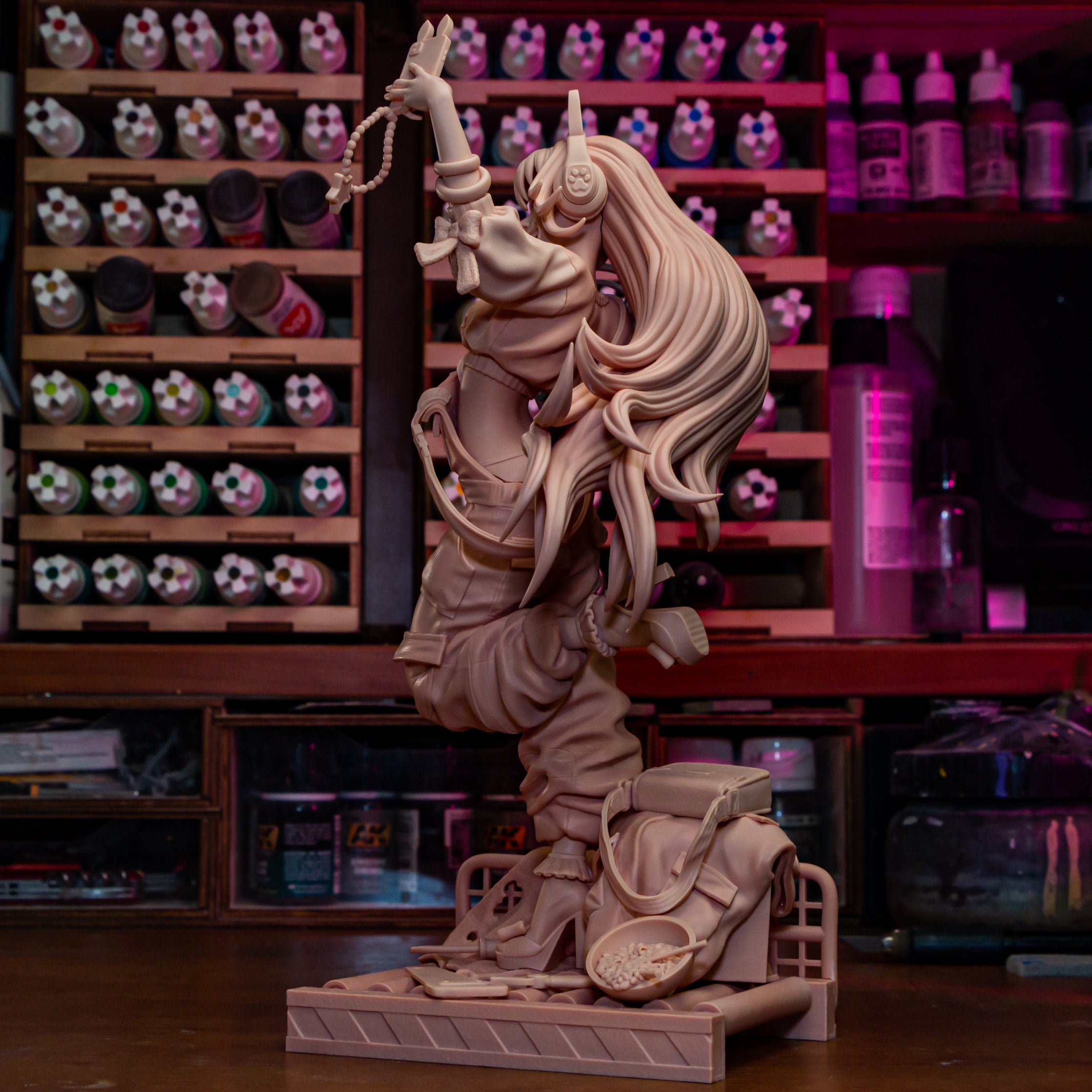 Neon Whisker Tinkeress | 1/8 Unpainted Resin Kit Model