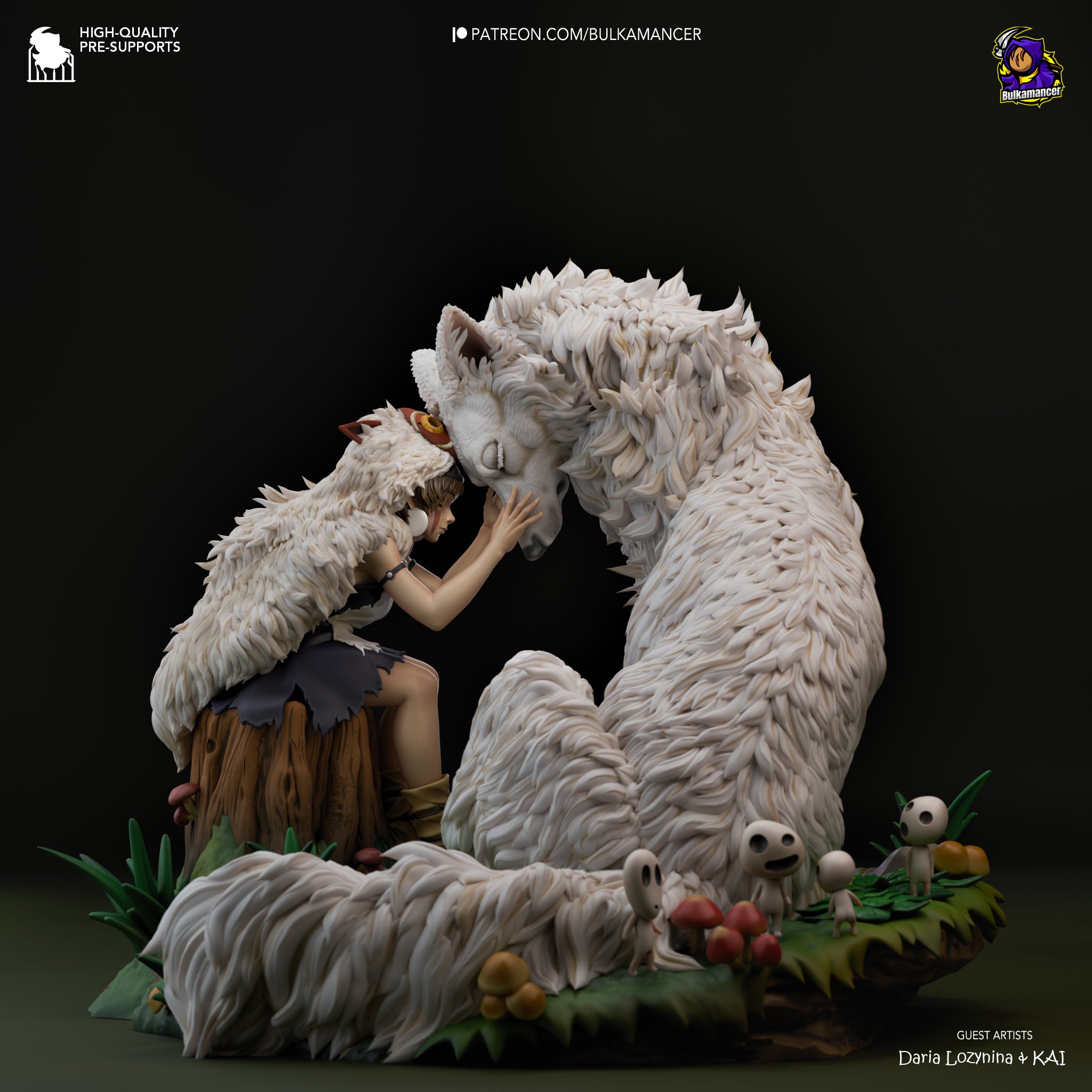 Feral Wolf Priestess | 1/8 Unpainted Resin Kit Model
