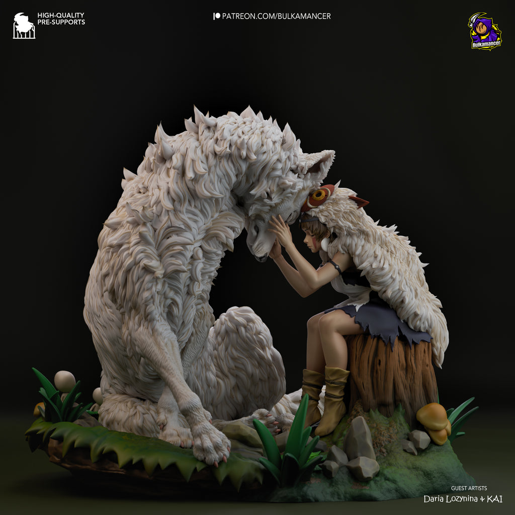 Feral Wolf Priestess | 1/8 Unpainted Resin Kit Model