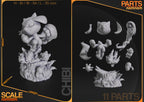 Aether Claw Brawler | Chibi 81mm Unpainted Resin Kit Model