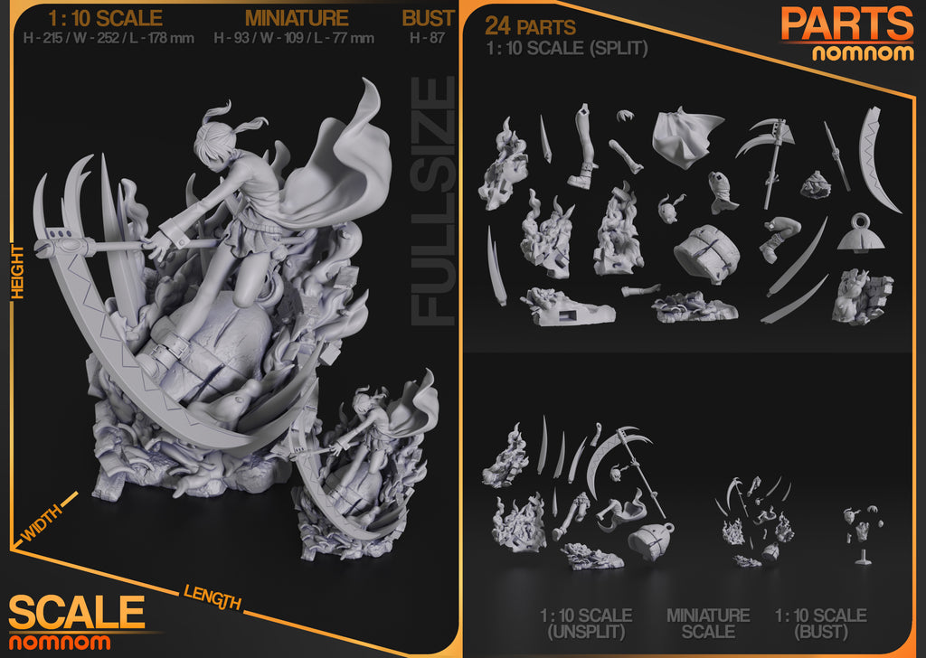 Chaos Scythe Battle Maiden | 1/10 Unpainted Resin Kit
