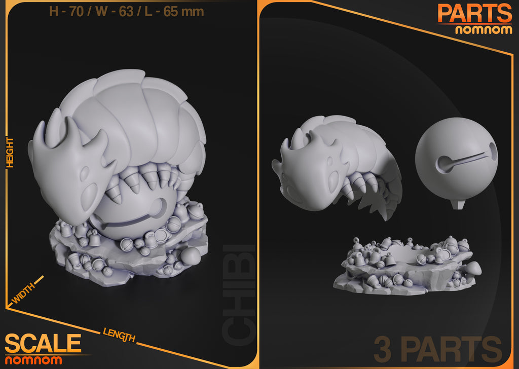 Embercoil Bell Warden | Chibi Unpainted Resin Kit Model