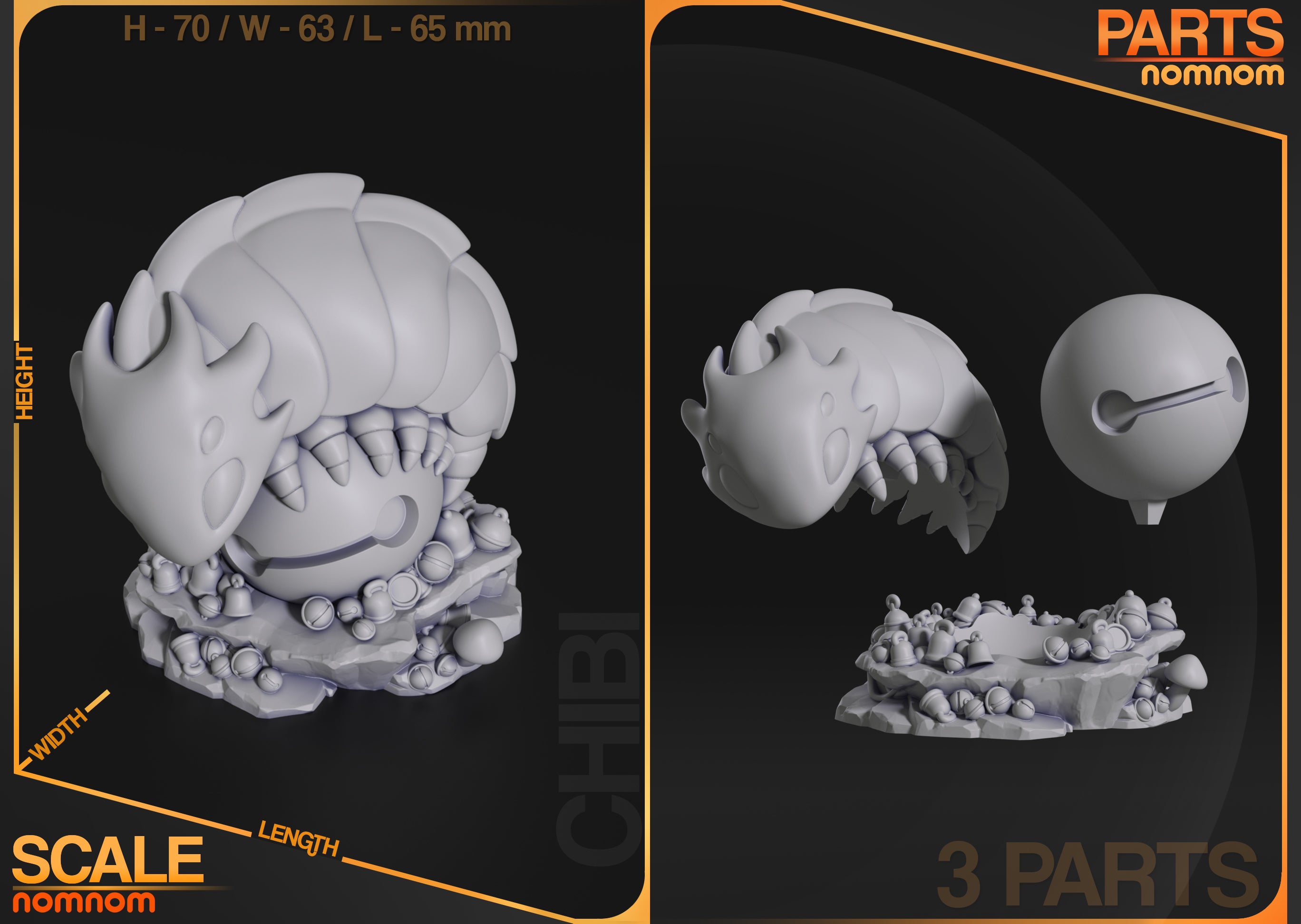 Embercoil Bell Warden | Chibi Unpainted Resin Kit Model