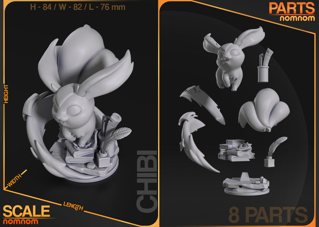 Aether Fluff Sage | Chibi 85mm Unpainted Resin Kit Model