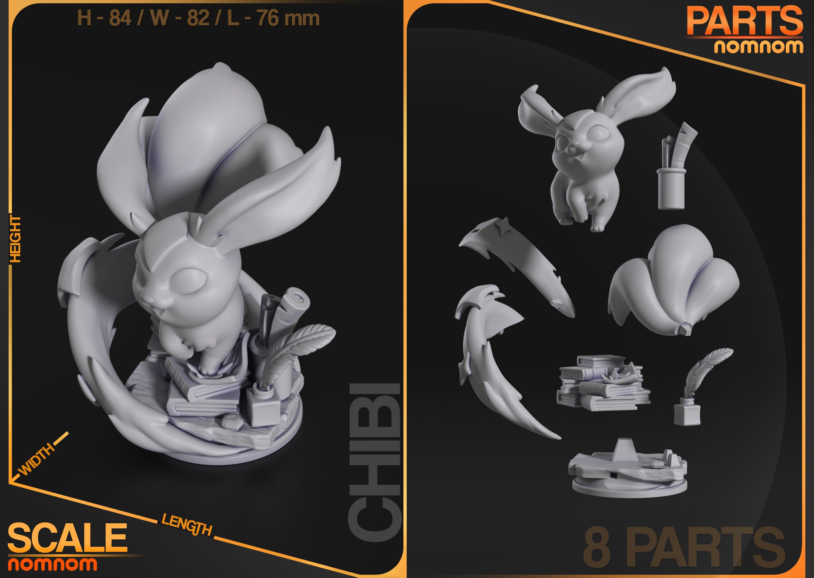 Aether Fluff Sage | Chibi 85mm Unpainted Resin Kit Model