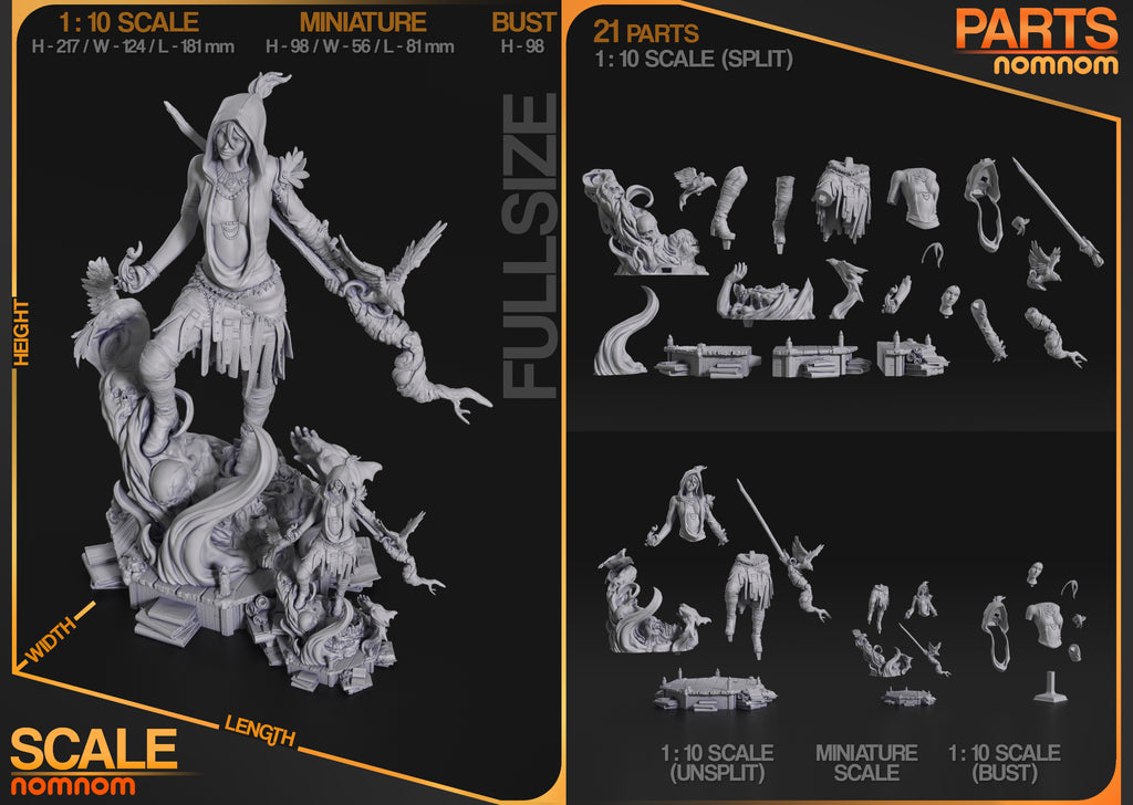 Veilwood Shadow Ranger | 1/10 Unpainted Resin Kit Model