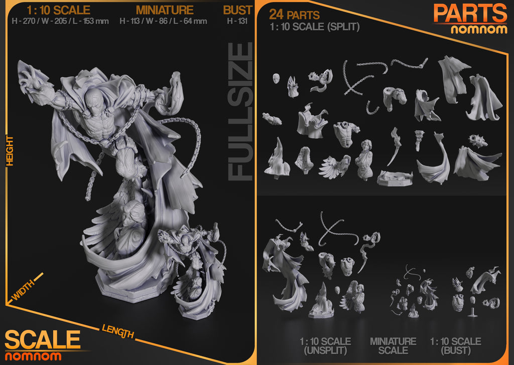 Abyssal Chains Warden | 1/10 Unpainted Resin Kit Model
