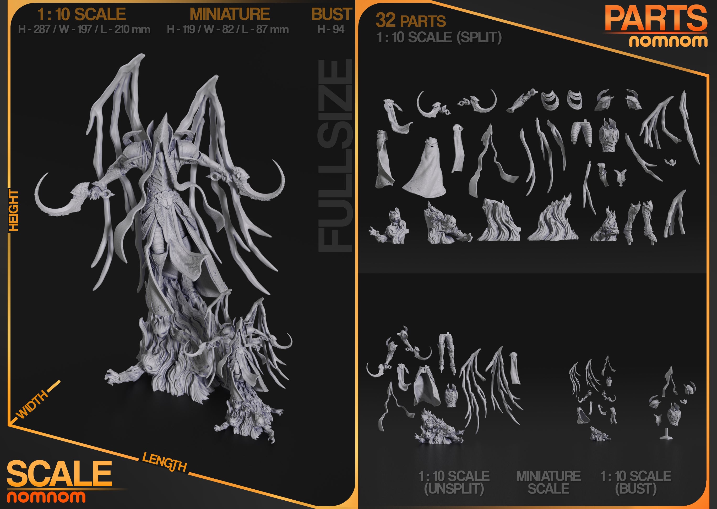 Ethereal Scythe Warden | 1/10 Unpainted Resin Kit