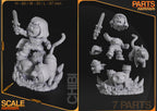 Mighty Barbarian Warrior | Chibi Unpainted Resin Kit Model