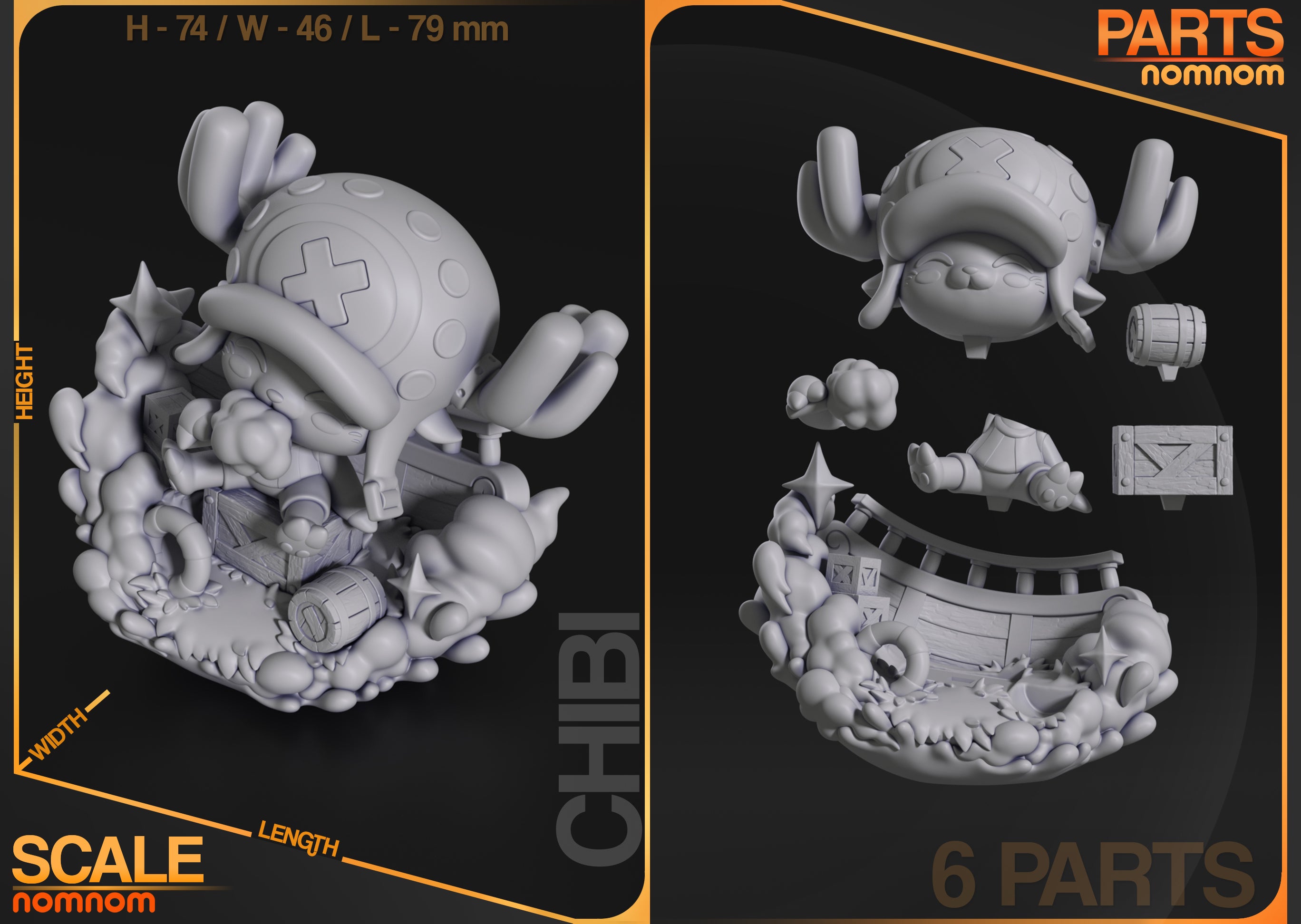 Cottoncloud Reindeer Healer | Chibi Unpainted Resin Kit Model