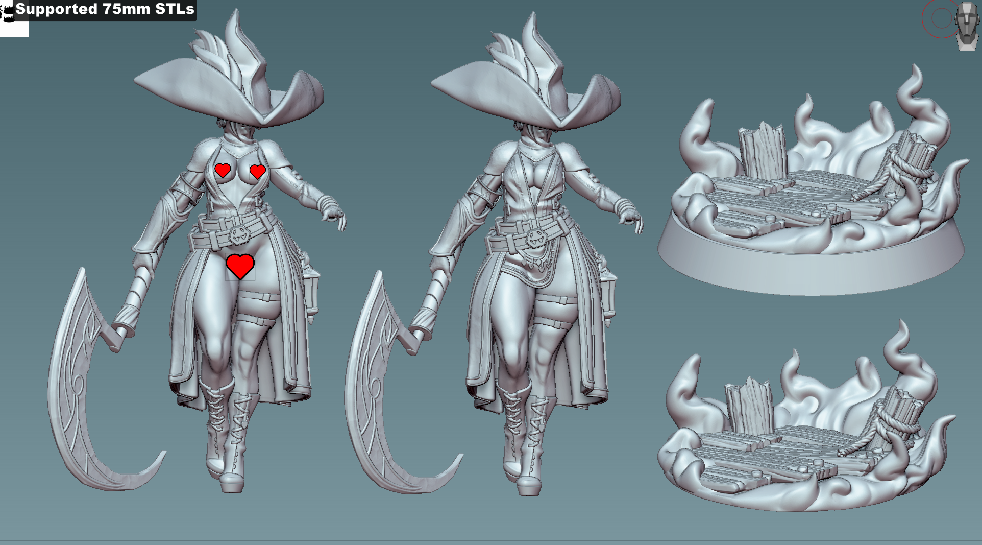 Shadowveil Scythe Reaper | 32mm & 75mm Unpainted Resin Kit Model