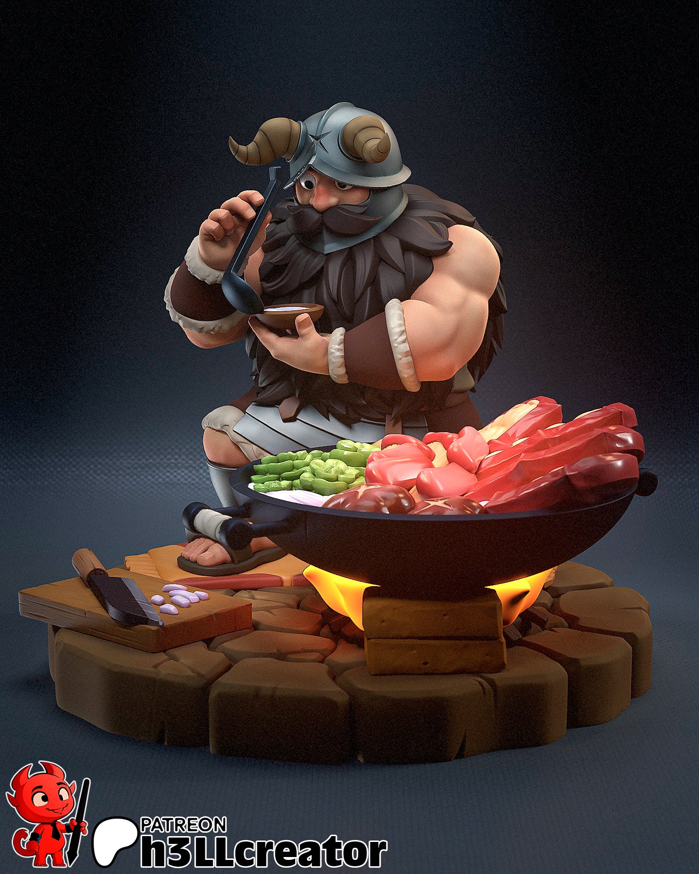 Hearthforge Feastwarden | 1/12 Unpainted Resin Kit Model
