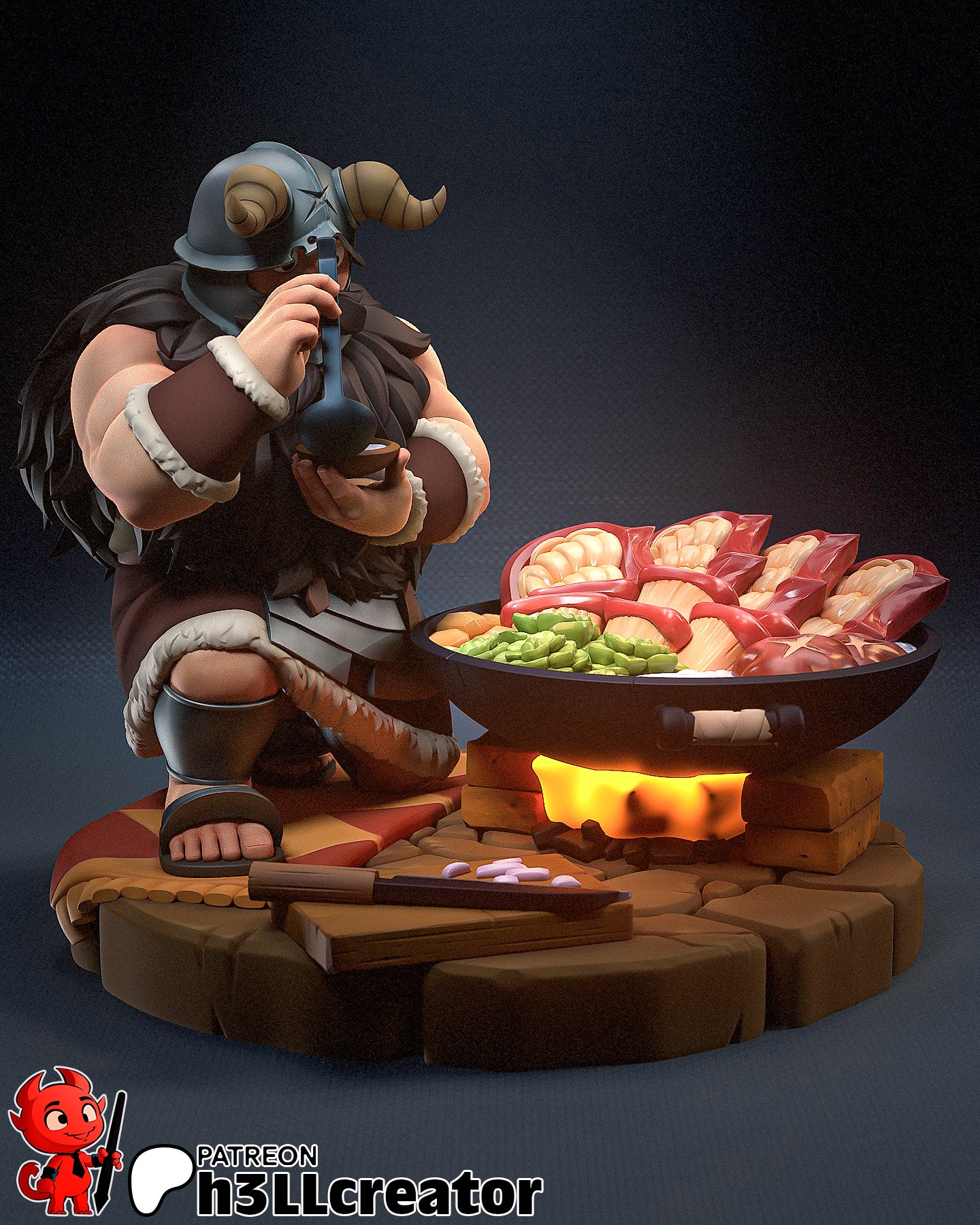 Hearthforge Feastwarden | 1/12 Unpainted Resin Kit Model