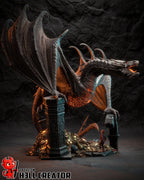 Crimson Wyrm Tyrant | 1/32 Unpainted Resin Kit Model