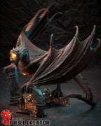 Crimson Wyrm Tyrant | 1/32 Unpainted Resin Kit Model