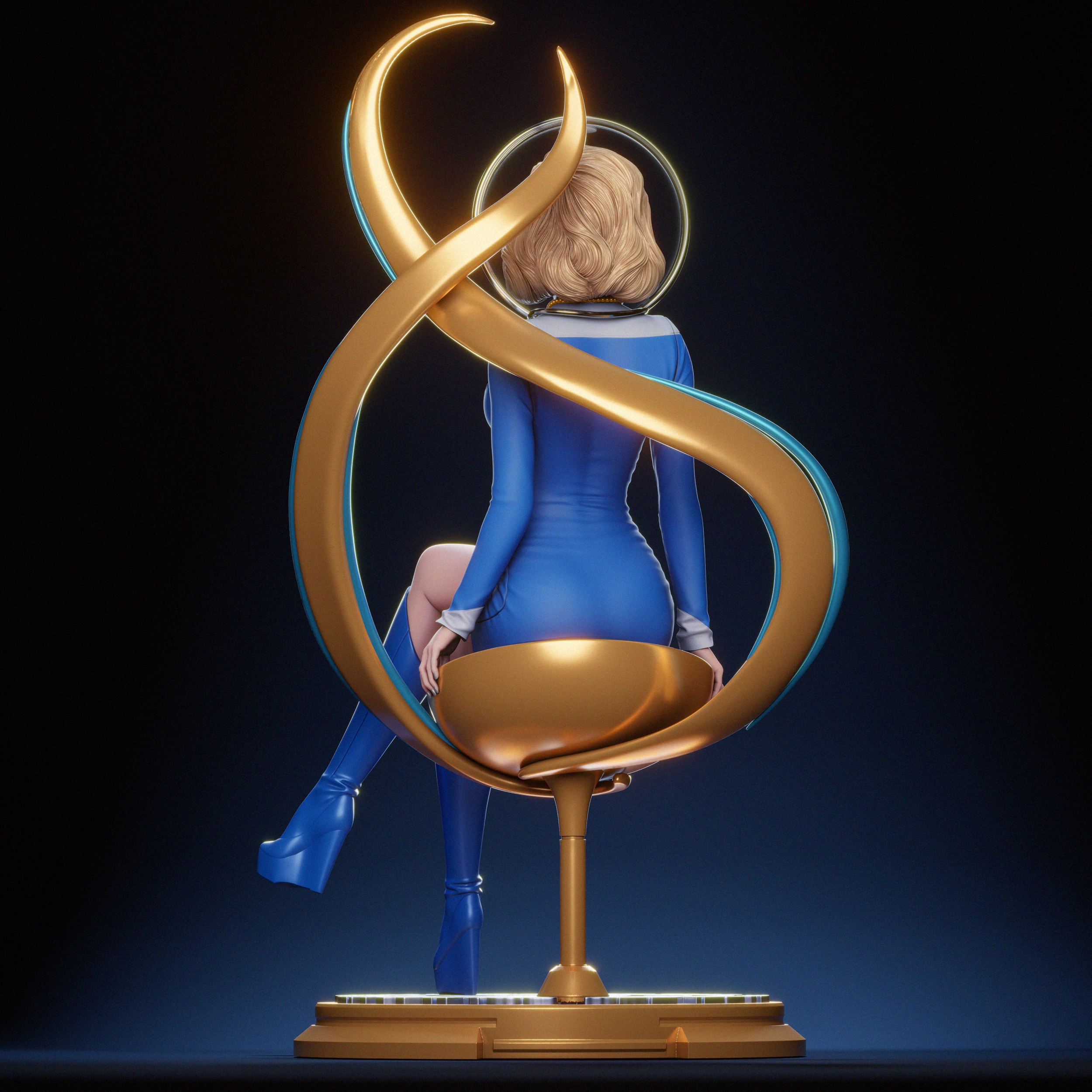 Stellar Voyager Pinup | 1/6 Unpainted Resin Kit Model