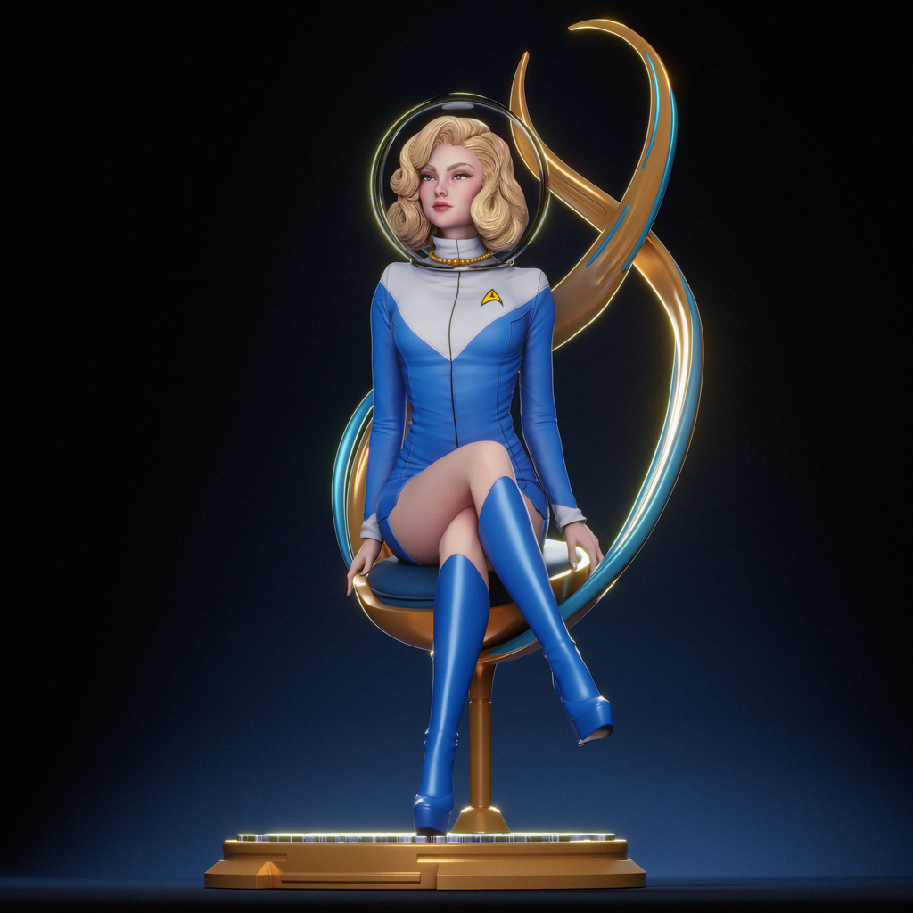 Stellar Voyager Pinup | 1/6 Unpainted Resin Kit Model