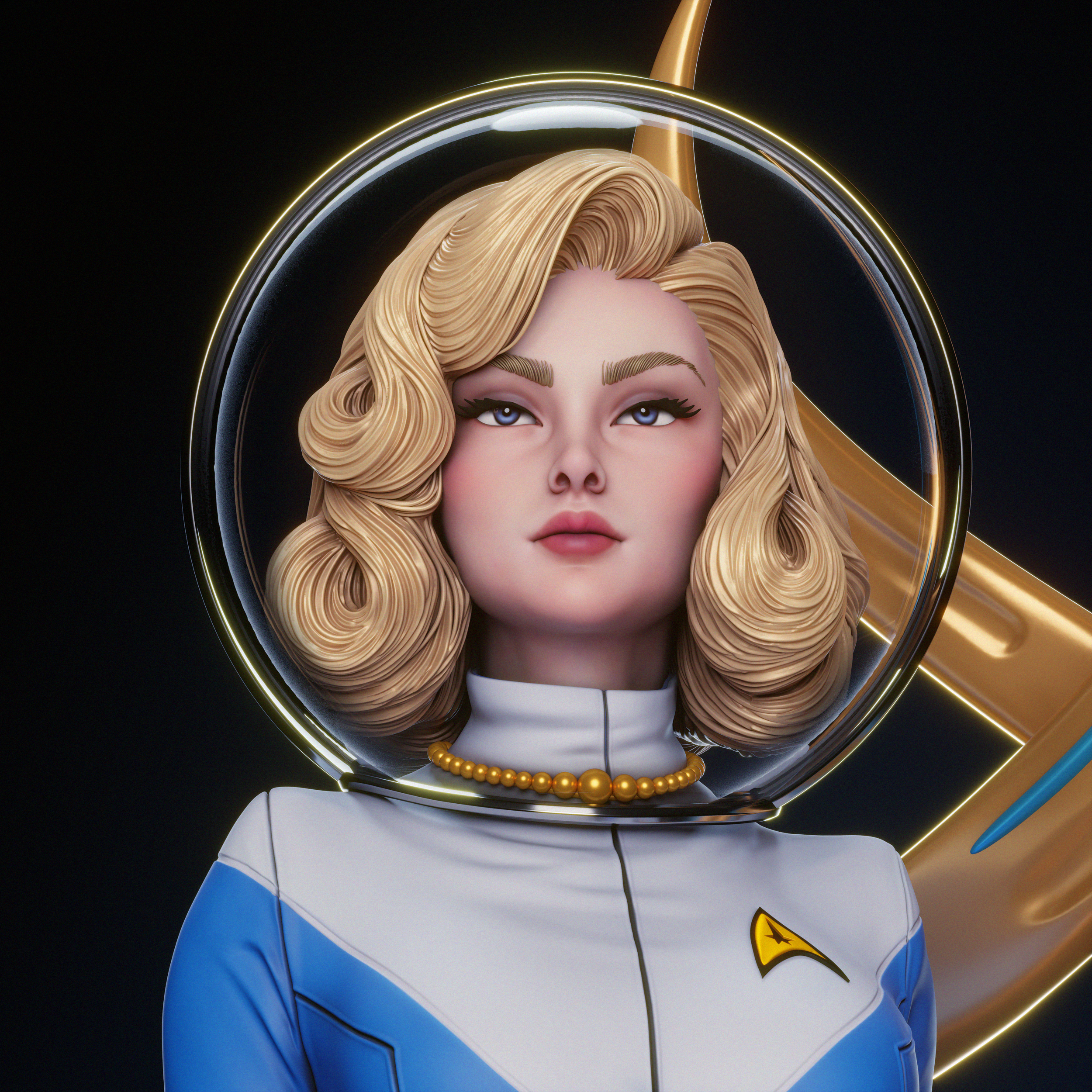Stellar Voyager Pinup | 1/6 Unpainted Resin Kit Model