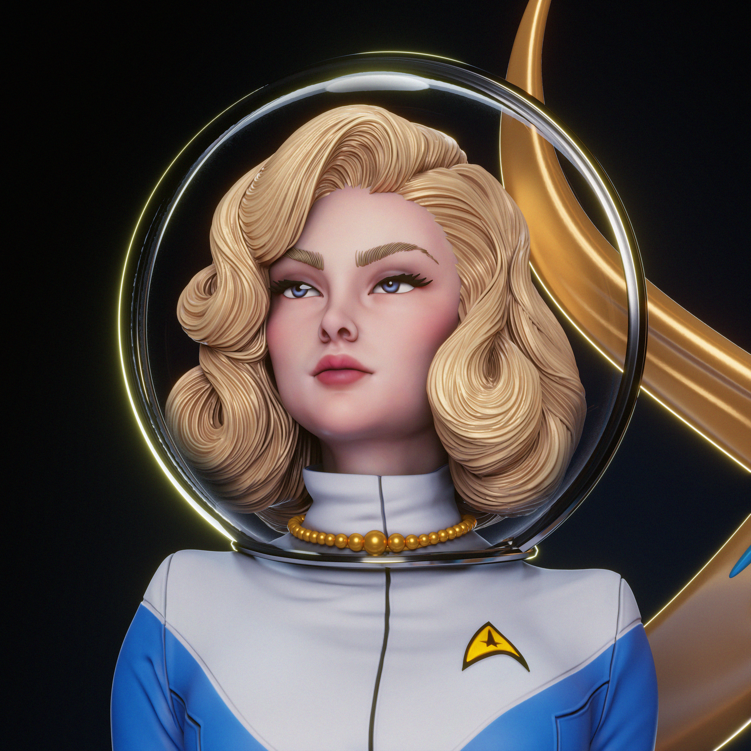Stellar Voyager Pinup | 1/6 Unpainted Resin Kit Model