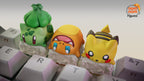 Kawaii Sushi Critter Trio | Keyboard Keycap Unpainted Resin Kit Model