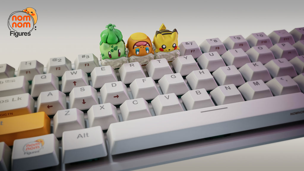 Kawaii Sushi Critter Trio | Keyboard Keycap Unpainted Resin Kit Model