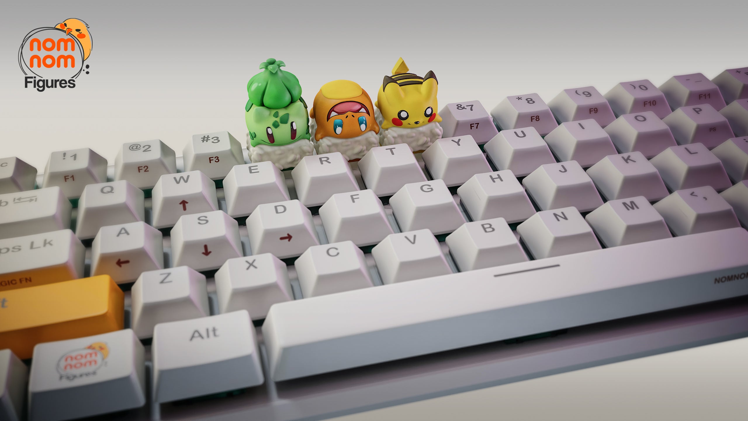 Kawaii Sushi Critter Trio | Keyboard Keycap Unpainted Resin Kit Model