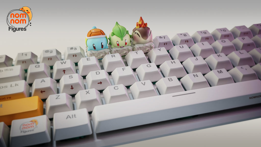 Kawaii Sushi Critter Trio | Keyboard Keycap Unpainted Resin Kit Model