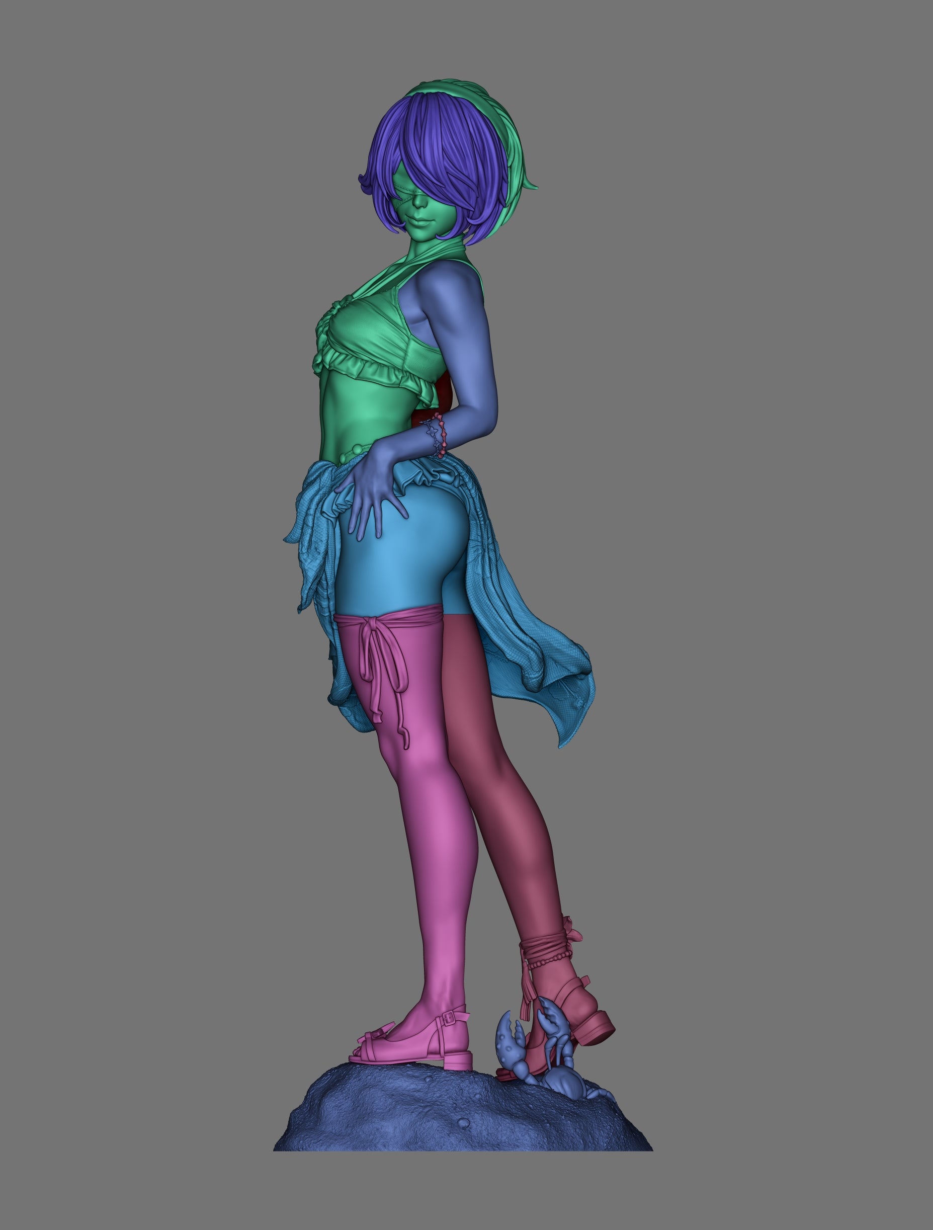 Tropical Siren Pinup | 1/6 Unpainted Resin Kit Model