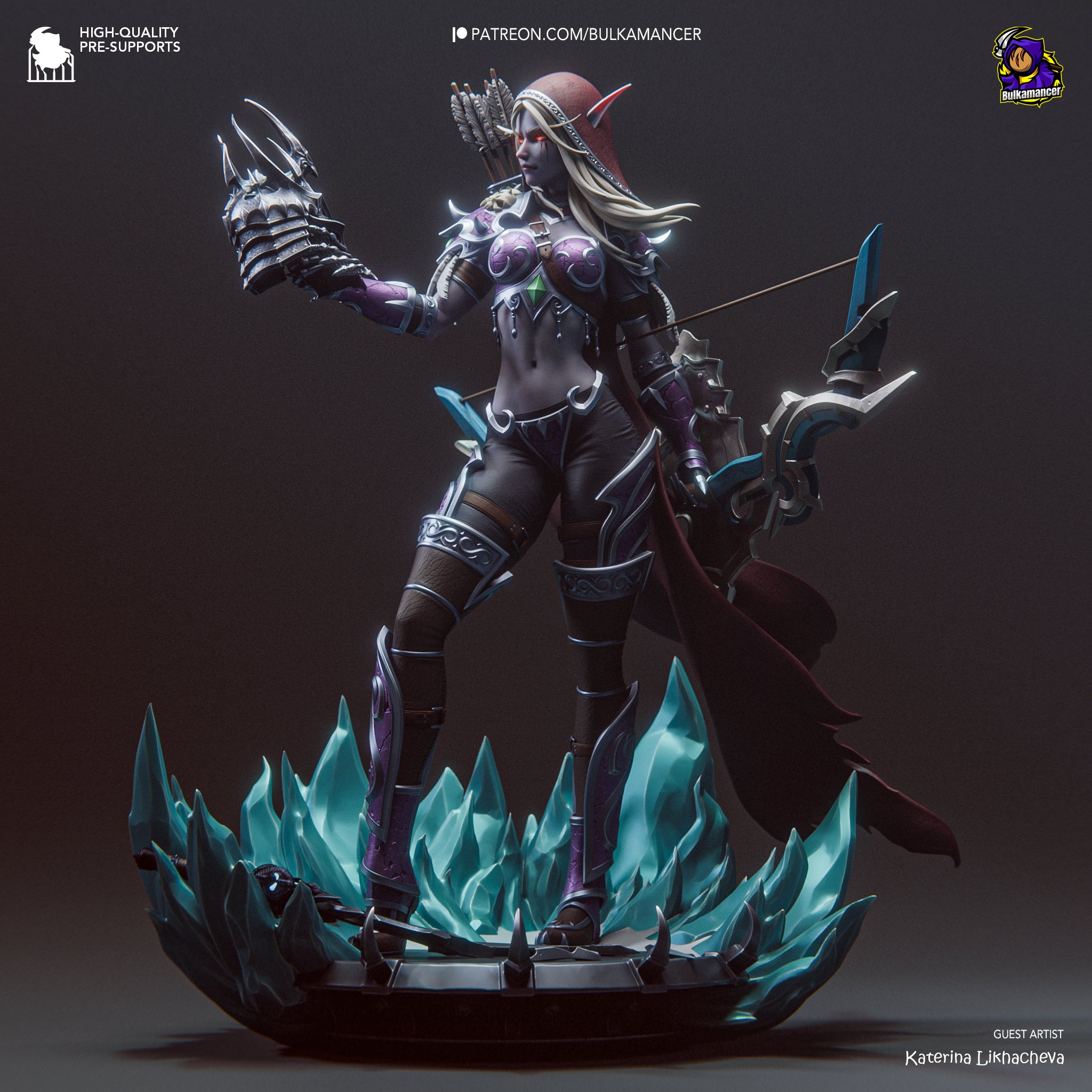 Ebon Veil Huntress | 1/8 Unpainted Resin Kit Model