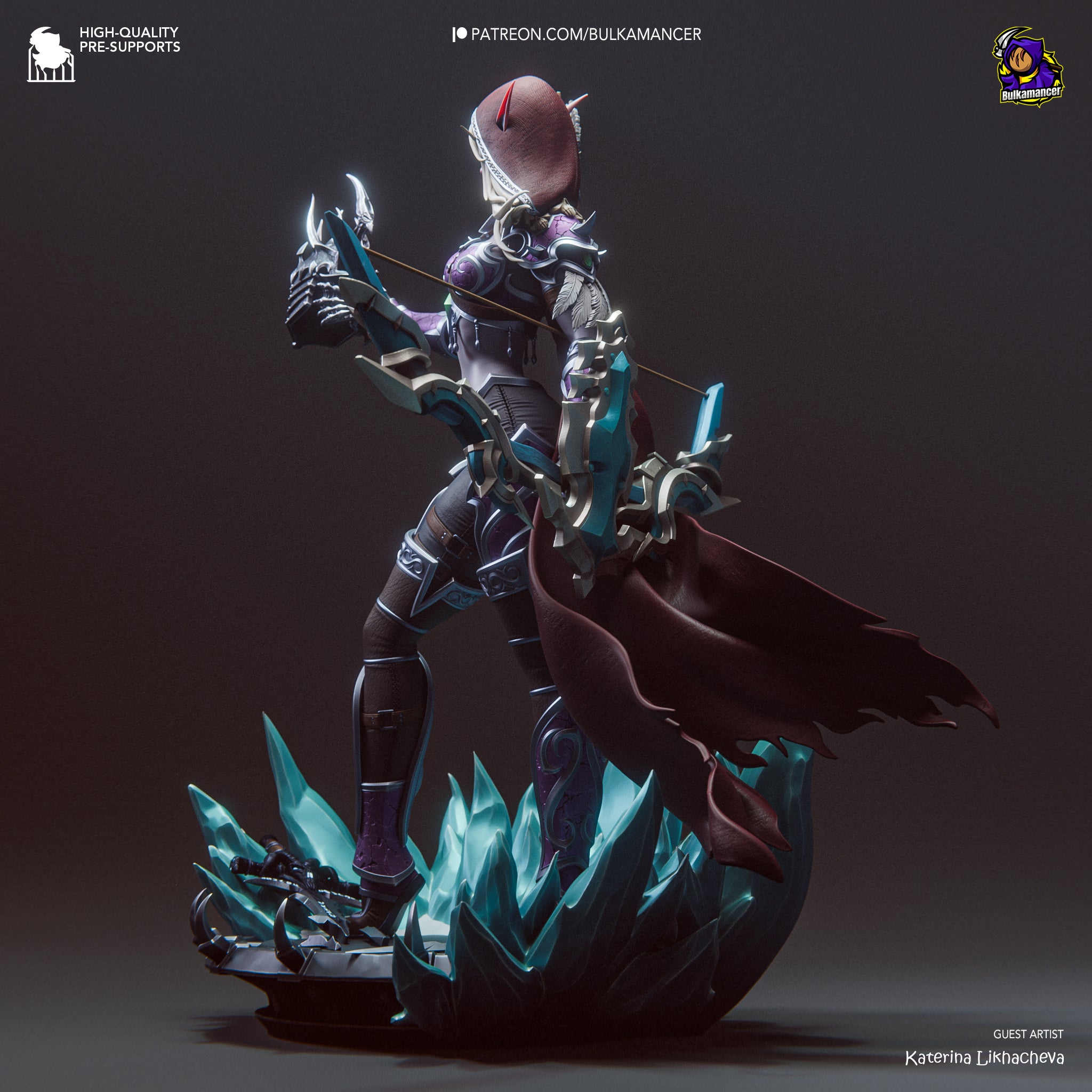 Ebon Veil Huntress | 1/8 Unpainted Resin Kit Model