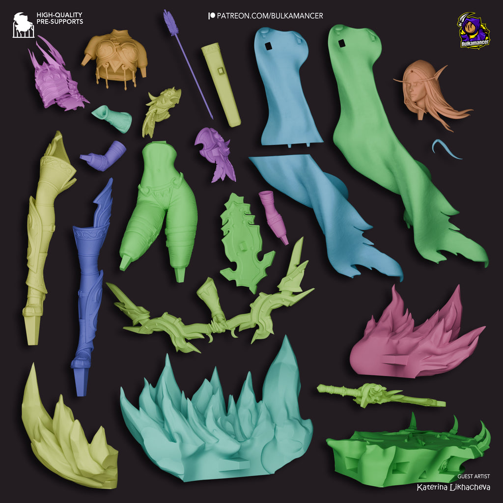 Ebon Veil Huntress | 1/8 Unpainted Resin Kit Model