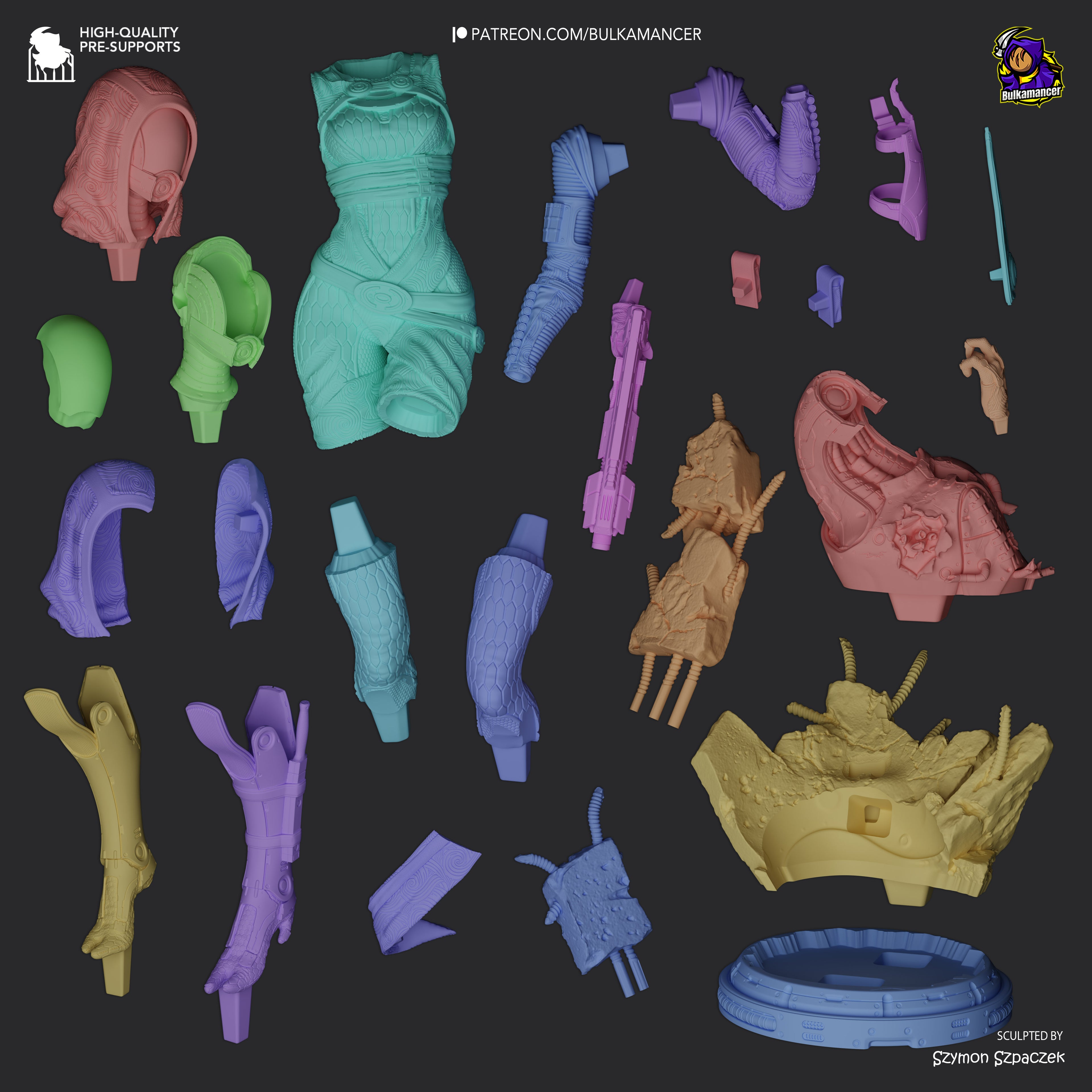 Nebula Veil Warden | 1/8 Unpainted Resin Kit Model