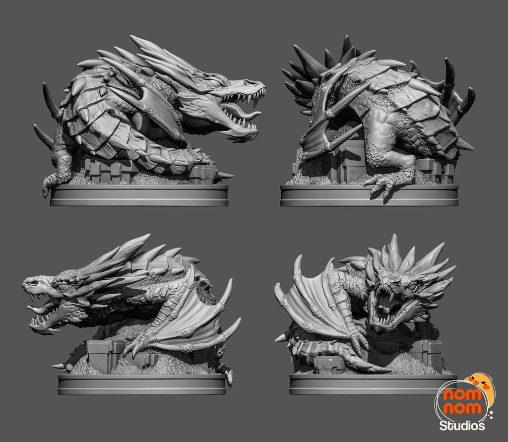 Spikecrest Ruinfang | Chibi Unpainted Resin Kit Model