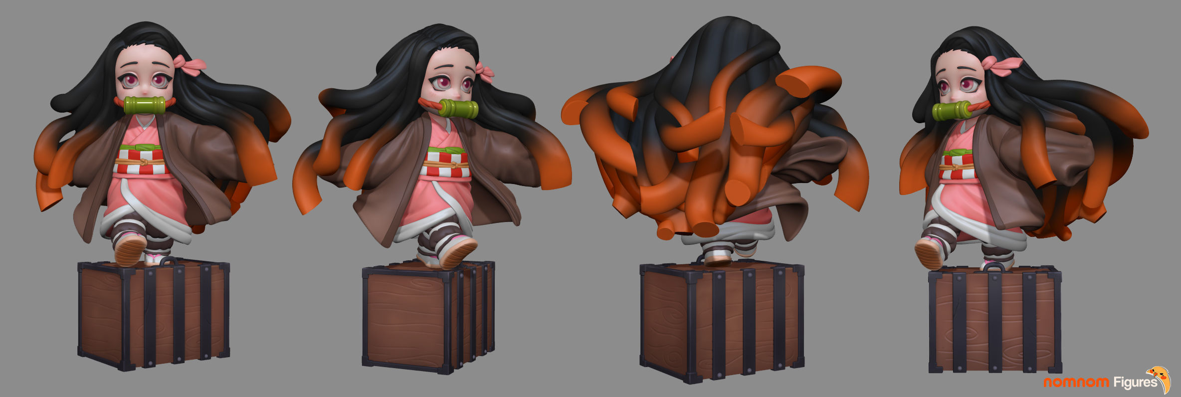 Crimson Veil Mute Sprite | Chibi Unpainted Resin Kit Model