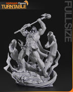 Skull-faced Sorcerer Warlord | 1/10 and 75mm Unpainted Resin Kit Model