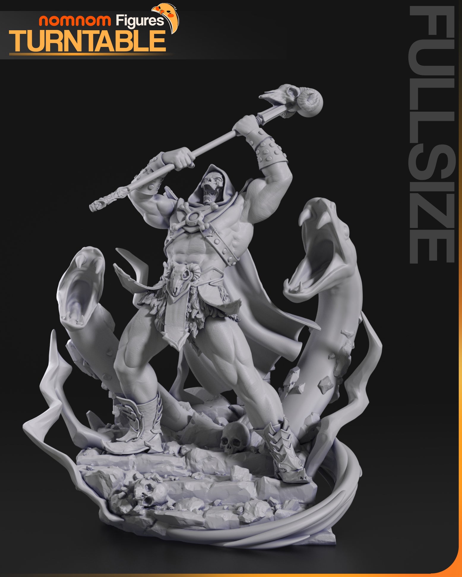 Skull-faced Sorcerer Warlord | 1/10 and 75mm Unpainted Resin Kit Model