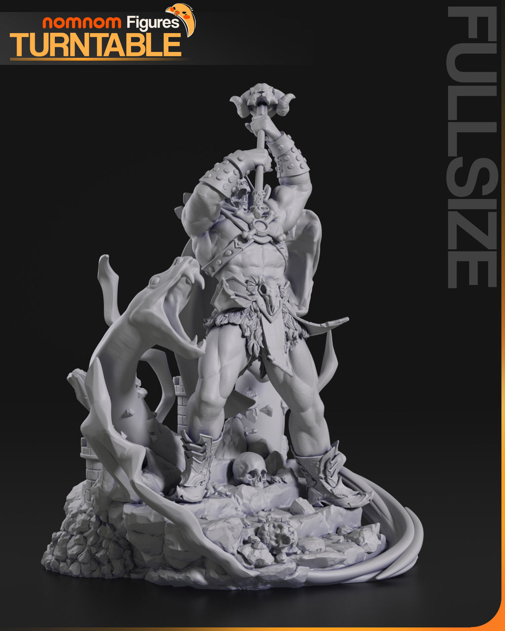 Skull-faced Sorcerer Warlord | 1/10 and 75mm Unpainted Resin Kit Model