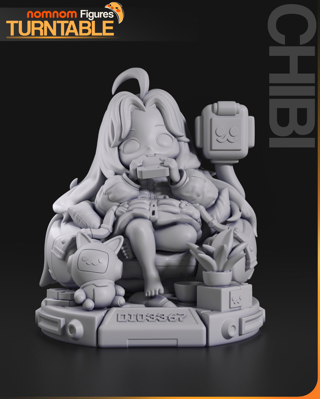 Starlit Console Maiden | Chibi Unpainted Resin Kit Model